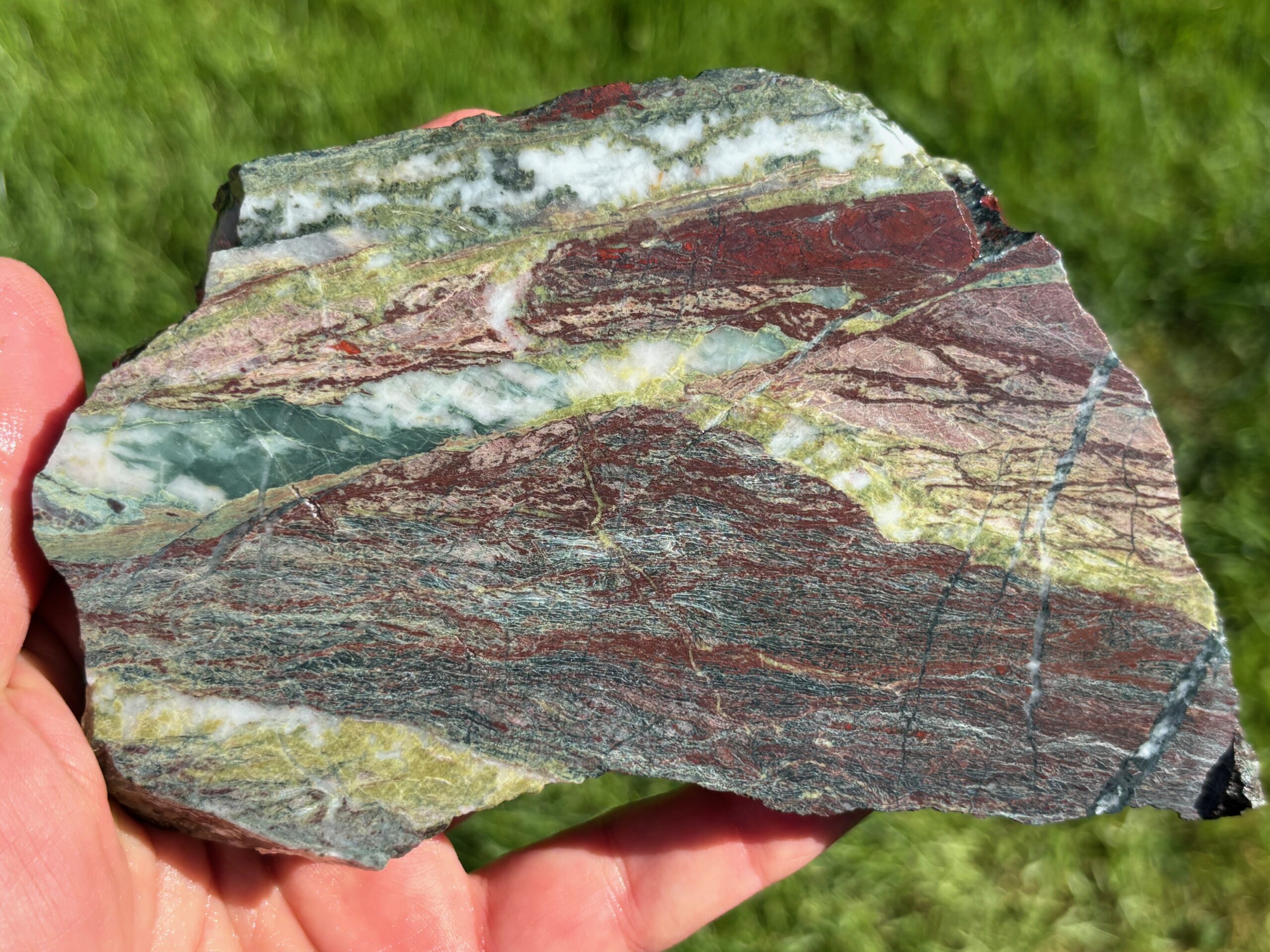Port Alberni area Epidote / Jasper / Quartz blend